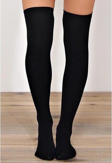 Collants Black Seamless Fashion Everyday Socks