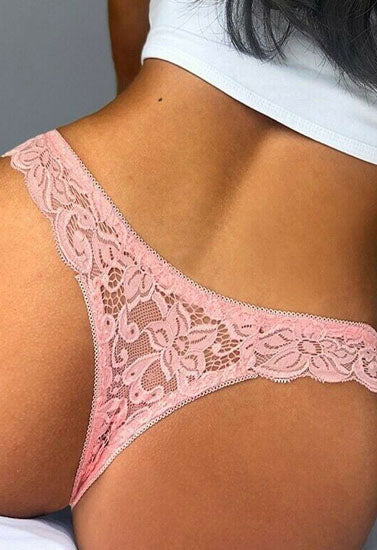 Sexy Women's Lace Thong Underwear Pack Of 2