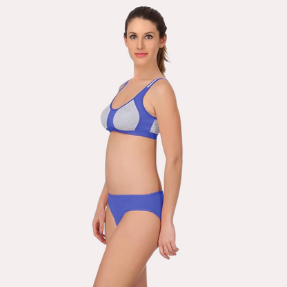 Fitness Flourish Sports Bra Panty Set Pack of 2