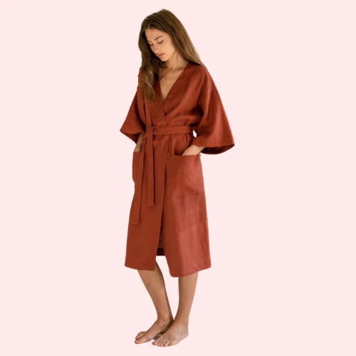 Curve&Co Sleeveless Organic Cotton Robe