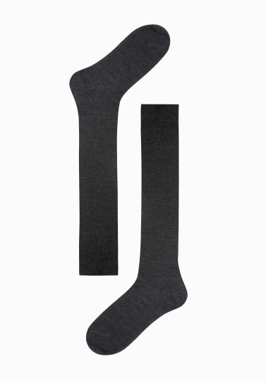 Le Bourget Black Hi-socks Unisex Western Seamless Boot Socks Pack Of 2