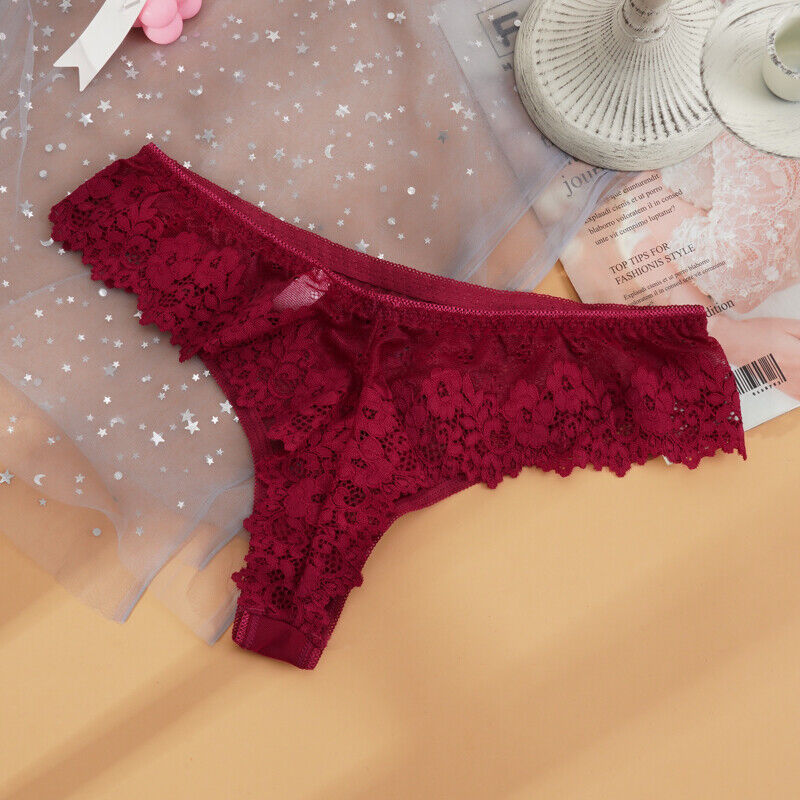 Women Floral Lace Thong Underwear Pack of 3