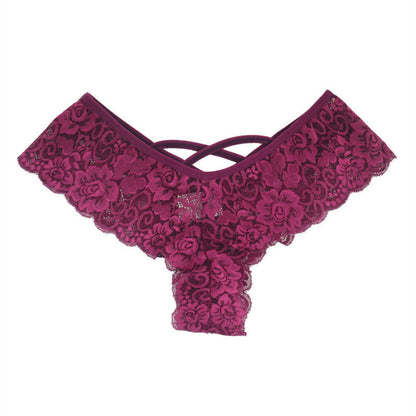 Elegant Lace Thongs Underwear Pack of 4