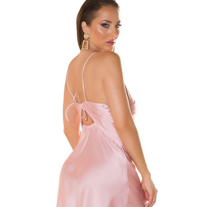 Summer Party Satin Backless Dress