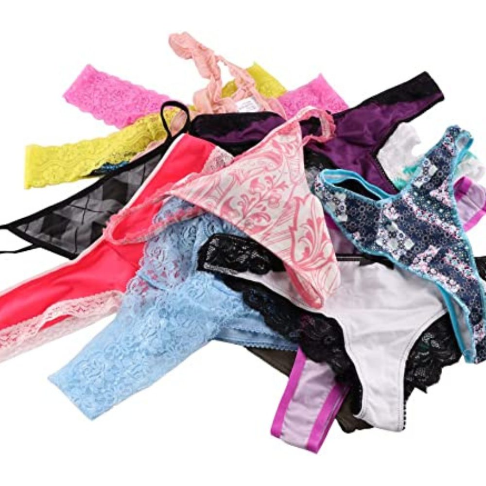 Six Assorted styles Thong's in One Pack