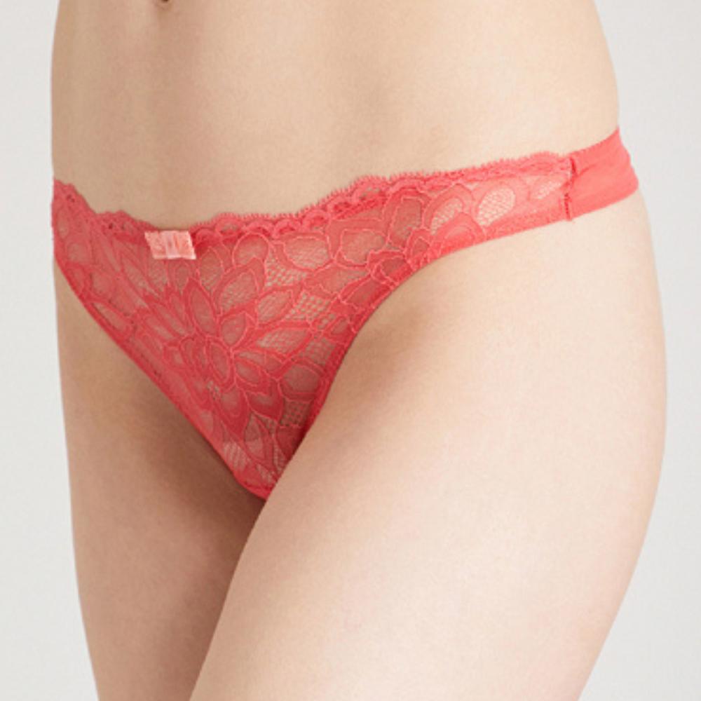Princess Dream Spotlight Coral Fishnet Lace Thong