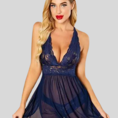 Lacy Elegance Strap Babydoll Nightwear