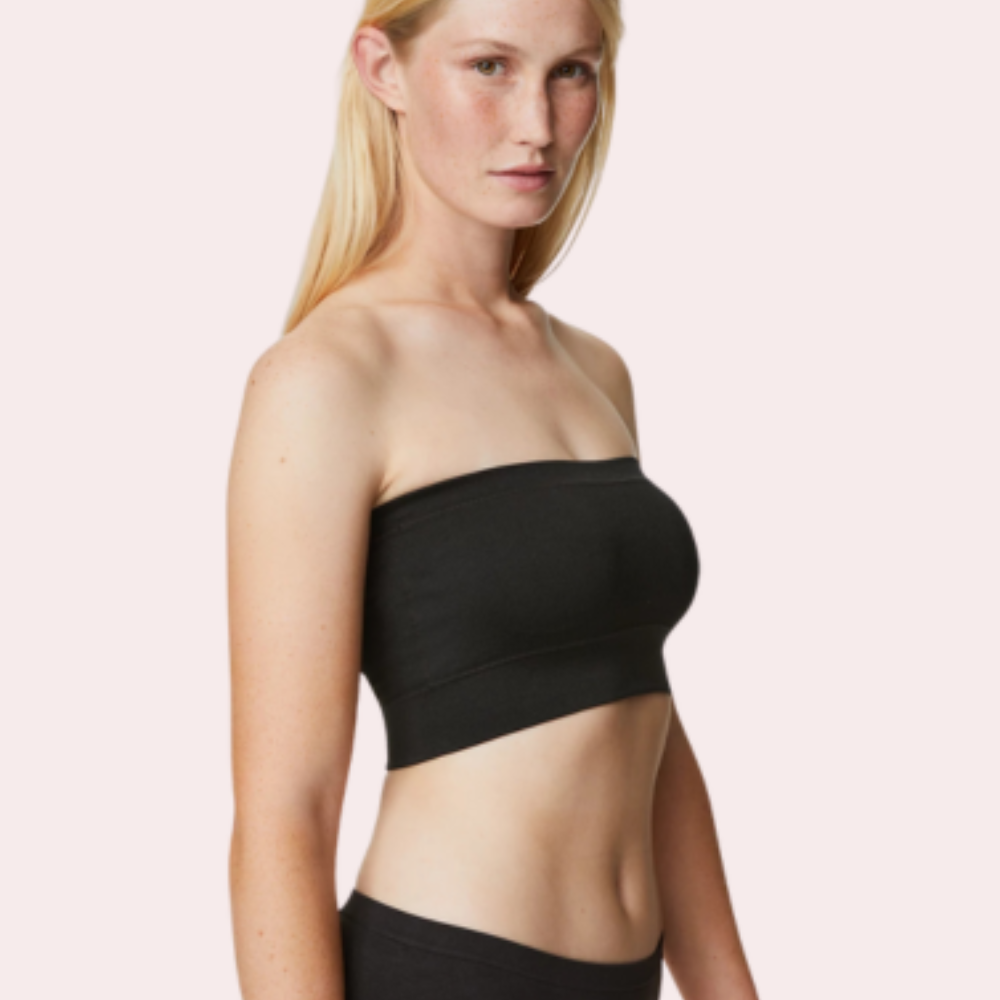 Non-Wired Seamless Tube Bra Panty Set for Daily Wear