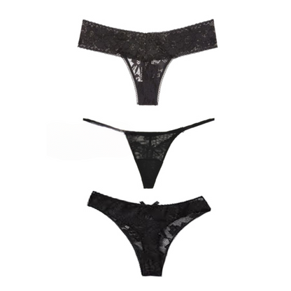 Lace Mesh Thong Panties