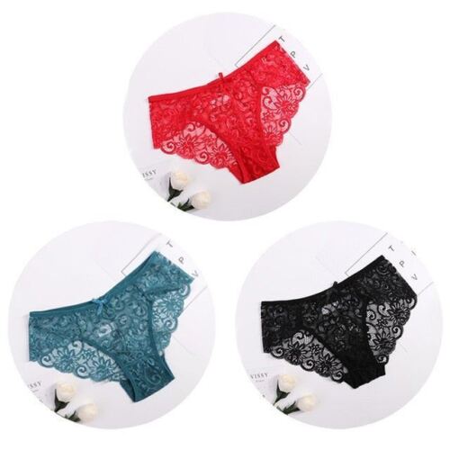 Women's Floral Bow Lace Panties Pack Of 3