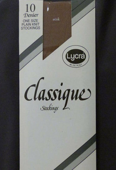 Women 10 Denier One Size Plain Knit Stockings