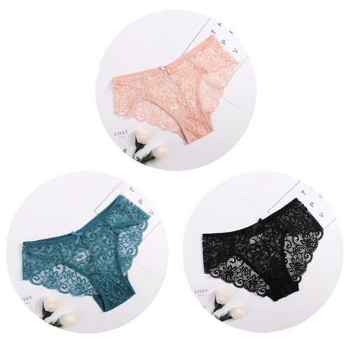 Women's Floral Bow Lace Panties Pack Of 3