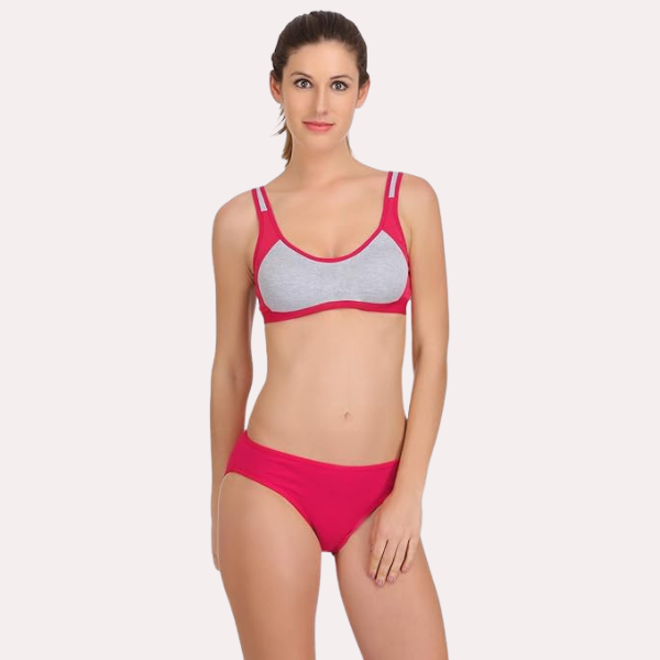 Trendy Sports Bra with Panty for Women Pack of 2