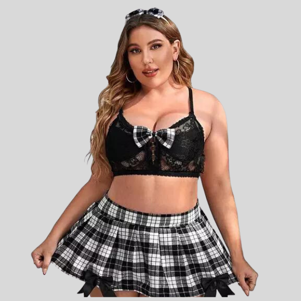 Curve&Co Schoolgirl Roleplay Costumes with Luxury Panty Gift