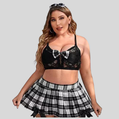 Curve&Co Schoolgirl Roleplay Costumes with Luxury Panty Gift
