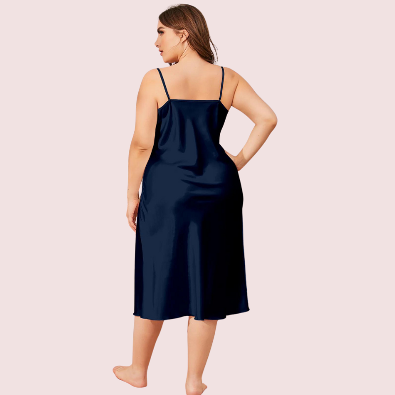 Satin Cowl Neck Dress 4XL 5XL Plus Size