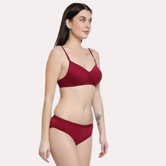 Lightly Padded Bra & Soft Cotton Panty Set Pack of 2