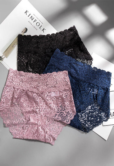 Women's Beautiful Lace Panties Pack of 3
