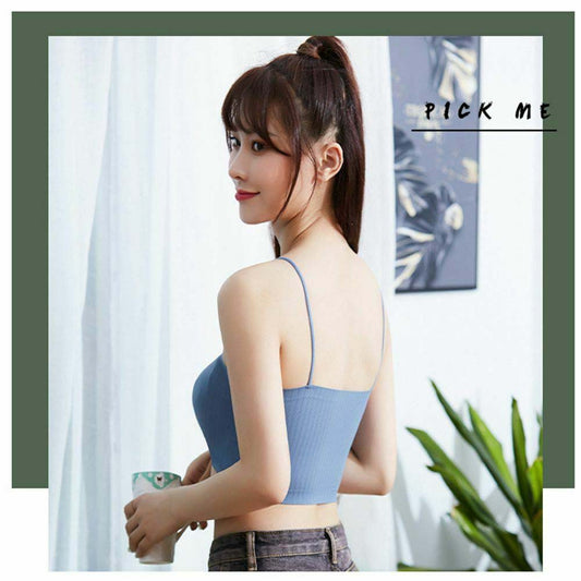 Seamless Padded Crop Top Bra Pack Of 2