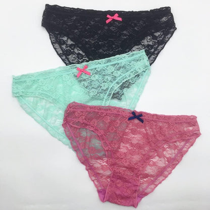 Low Rise Lace Panties Set Pack of 4
