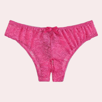 Sexy Floral Lace Crotchless panty 2 Pack
