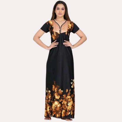 Satin Maxi Nightgown For Women