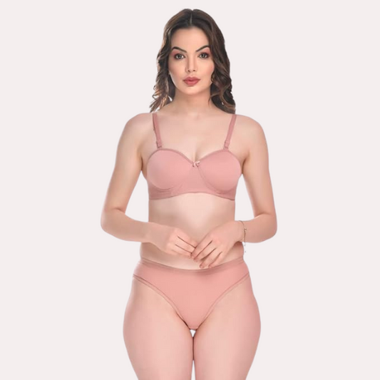 Padded Cotton Bra Panty Set for a Sexy You Pack of 2