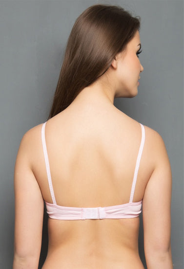 Hushh Very Beautiful Detachable Baby Pink Soft Padded Bra
