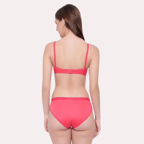 Non-Wired Cotton Push-Up Bra Panty for Women Pack of 2
