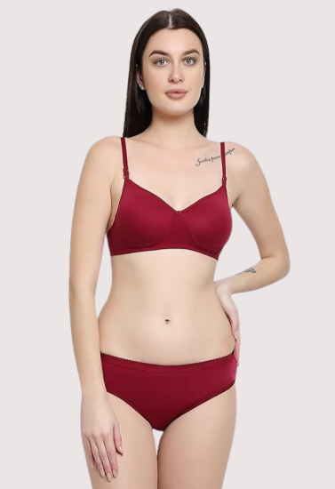 Lightly Padded Bra & Soft Cotton Panty Set Pack of 2