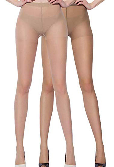 Cream & Brown Everyday Glossy Women Pantyhose Pack Of 2