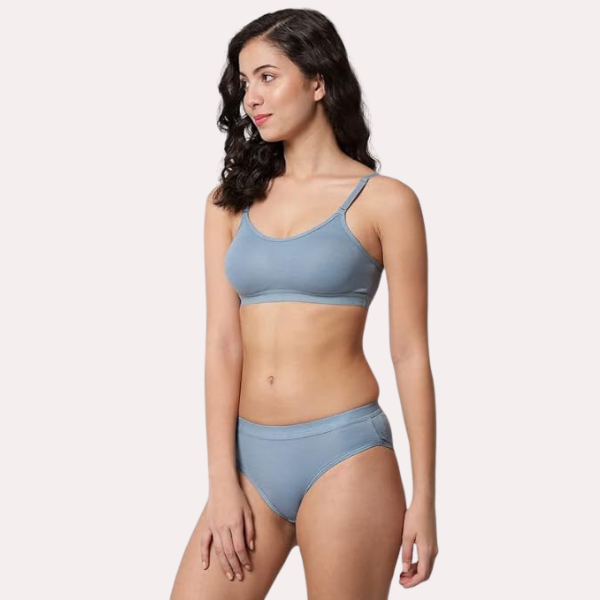 Wire-Free Women's Sports Bra Panty Set Pack of 2