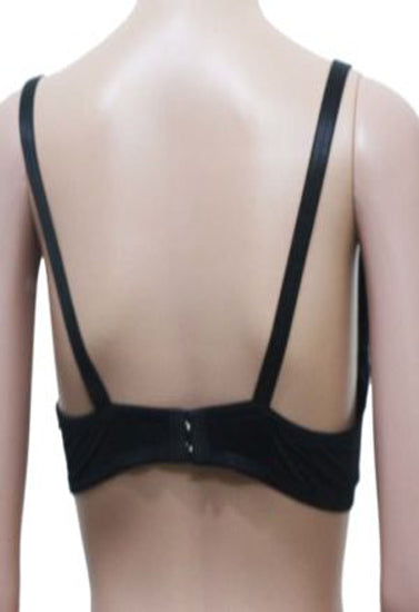 Hushh Black Floral Lace Smooth Wirefree Bra