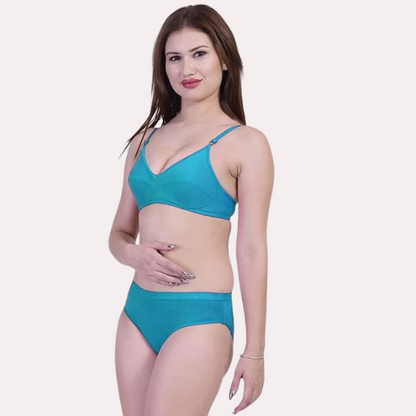 Women's Non-Padded Bra Panty Set Pack of 2
