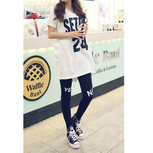 Womens Celebrity Yes Or No Printed Legging