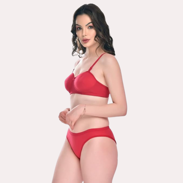 Padded Cotton Bra Panty Set for a Seductive Look Pack of 2