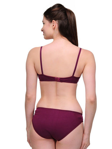 Elegant Solid Color Bra Sets Pack of 3