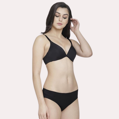 Non-Padded Plunge Bra Panty Set Pack of 2