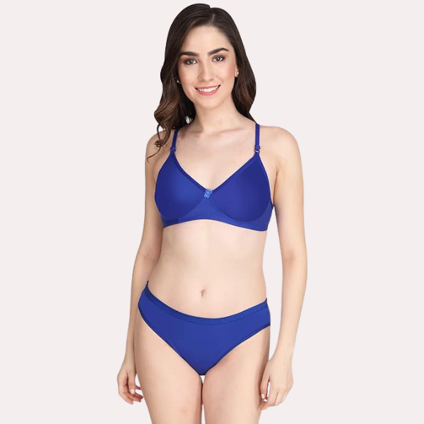 Non-Padded Bra Panty Set for Women Pack of 2