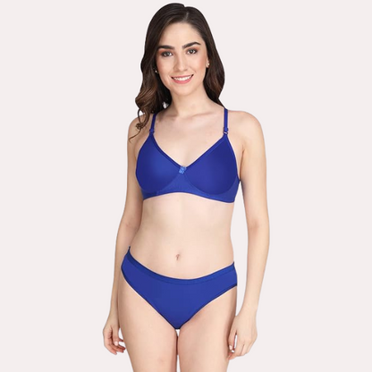 Non-Padded Bra Panty Set for Women Pack of 2