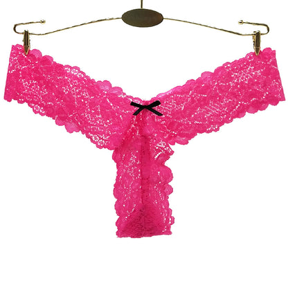 Stretch Lace Sexy Thong Panties Pack of 2