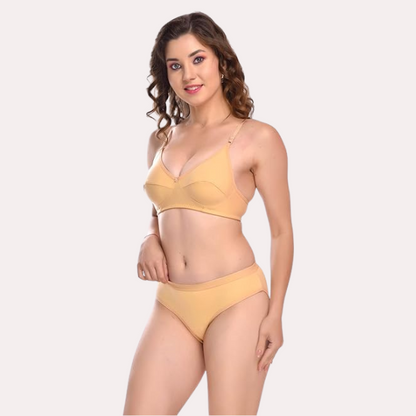 Everyday Elegance Cotton Bra Panty Set Pack of 2