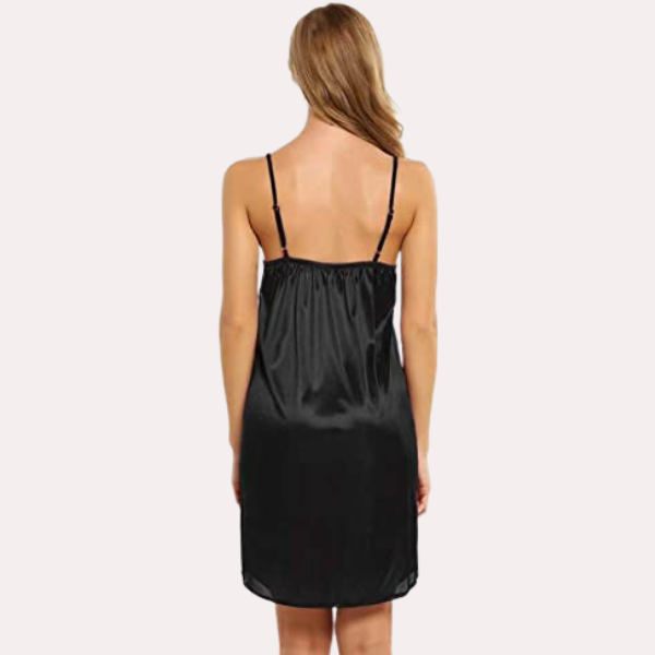 Women's Knee Length Satin Nightdress