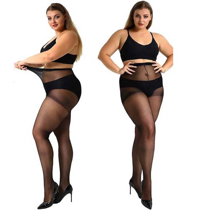 Plus Size Pantyhose Sheer Shine