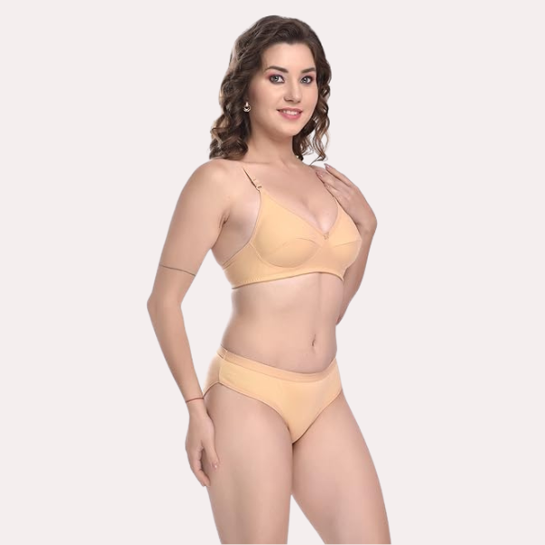 Everyday Elegance Cotton Bra Panty Set Pack of 2
