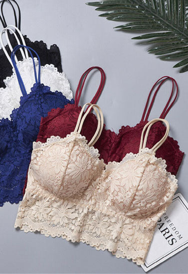 Cute Stretch Lace Bralette Bra Top (Pack Of 2)