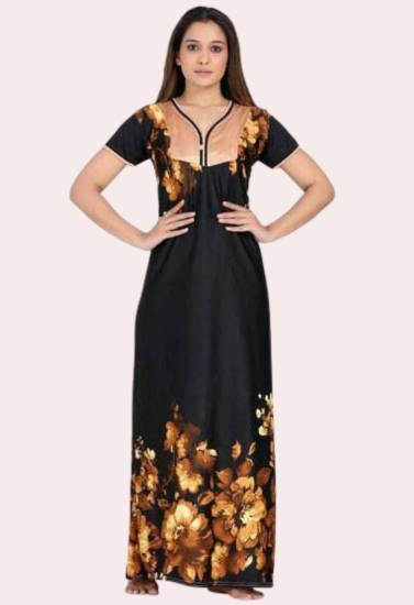 Satin Maxi Nightgown For Women
