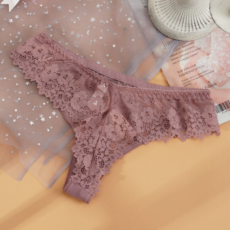 Women Floral Lace Thong Underwear Pack of 3