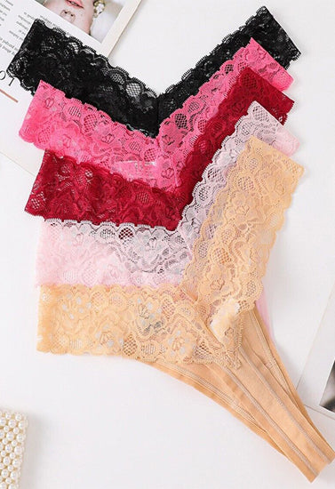 Beautiful Seamless Lace Panties Pack of 5