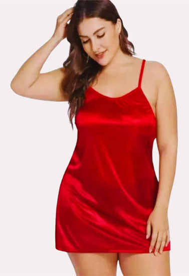 Alluring One Piece Satin Sleepwear